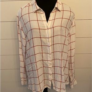 Loft womens size XXL flannel blouse